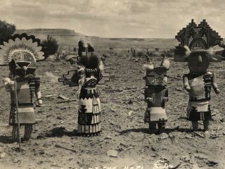 Hopi Indian Kachina Dolls 5 X 7“ Vintage 1930s Frashers Photo 3