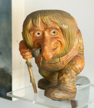 Big And Anton Sveen Wood Carved Troll