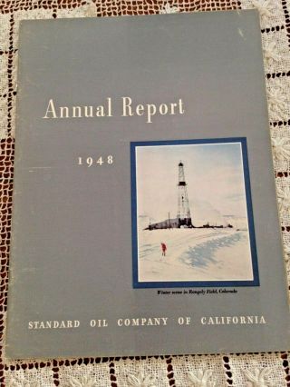 Vintage 1952 Standard Oil Of California Chevron Annual Report