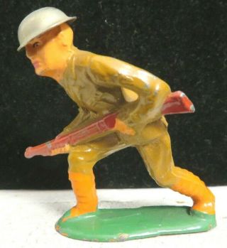 Vintage Barclay Lead Toy Soldier Raiding In Crouch B - 105