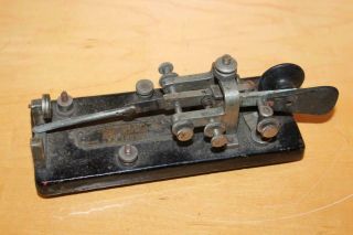 Antique Vintage Vibroplex Telegraph Signal Key Keyer Bug Morse Code Serial 67005