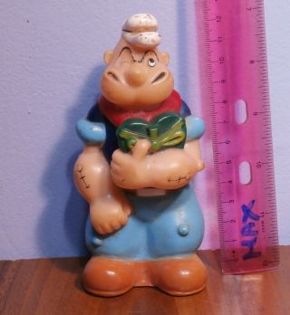 Popeye The Sailor Man Vintage Toy Doll Walt Disney Rubber 7/31 Rare
