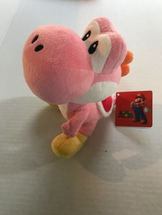 Pink Yoshi Stuffed Plush Doll 6” Mario Bros Little Buddy Toy
