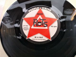 Ruts - In A Rut - Uk 1978 1st Press People Unite 7 " (1,  000 Only) Sjp 795