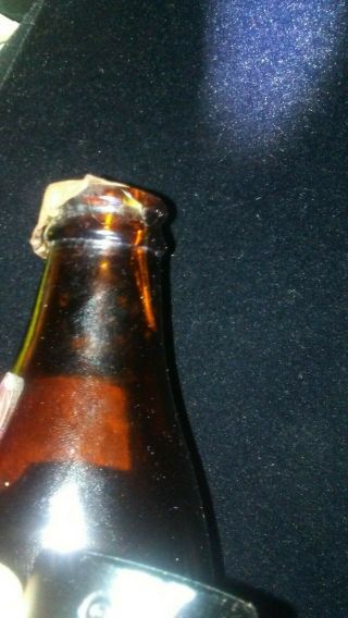 Unique Rare Vintage Budweiser Glass Bottle Factory Defect/ Cracked Miscaped Bad