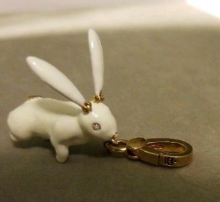 VINTAGE RARE RETIRED JUICY COUTURE BUNNY RABBIT CHARM YJRU1088 ARTICULATED EARS 2