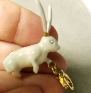 VINTAGE RARE RETIRED JUICY COUTURE BUNNY RABBIT CHARM YJRU1088 ARTICULATED EARS 3