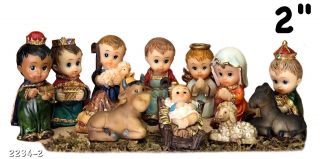 Christmas Nativity Set Scene Figures Poly Resi Baby Jesus 12piece Set Nacimiento