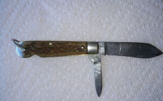 Vintage 1950s Challenge Cut Co.  Folding 2 Blade Pocket Knife.
