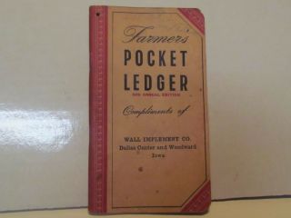 John Deere Farmers Pocket Ledger,  1950/51,  Woodward Ia