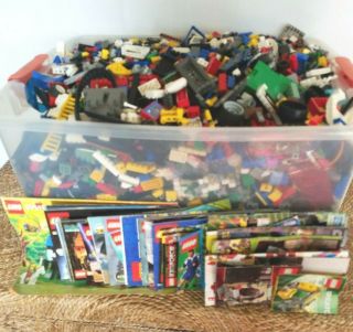 Legos 45 Lbs Pounds Bulk Star Wars Harry Potter Soccer Space Vintage Instruction