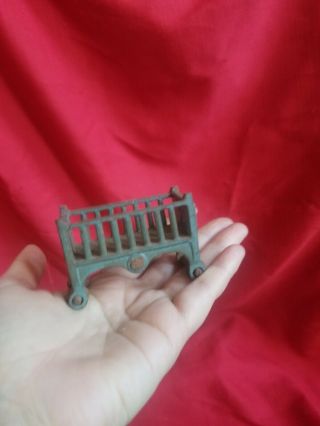 Antique 1920s Cast Iron Doll House Bed Crib Arcade Mgf (?)