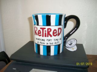 Retired Go Around Me Coffee Mug Lorrie Veasey Our Name Is Mud Hand Painted