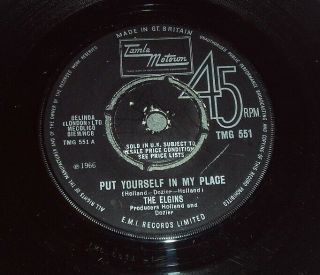 The Elgins Put Yourself In My Place Tmg 551 Tamla Uk 1966 45 Very Rare