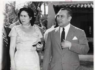 1959 Orig Photo Cuban Dictator Fulgencio Batista & Wife Exile Lisbon Portugal