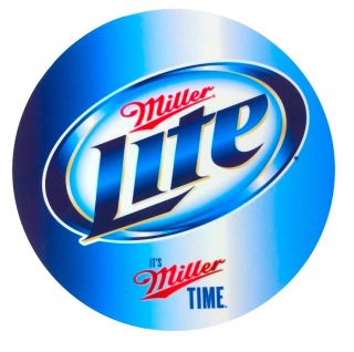 Miller Lite Beer - 7 " Round Metal Sign