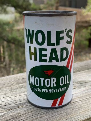 Vintage Wolf ' s Head Motor Oil Coin Bank 4 