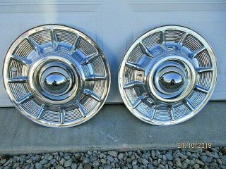 Vintage 1957 Cadillac Hub Caps Hubcaps Wheelcovers Custom Lead Sled Old School 2