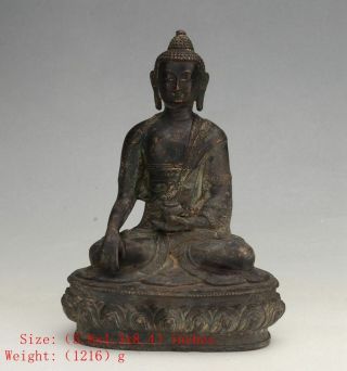 Buddhist Chinese Bronze Statue Bodhisattva Spiritual Old Sacrifice Mascot Gift