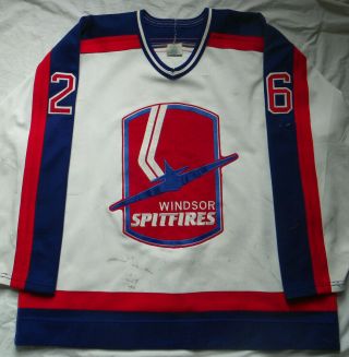 Vintage Ohl Windsor Spitfires Hockey Jersey Ccm 26 West 1993 - 95 Game Worn