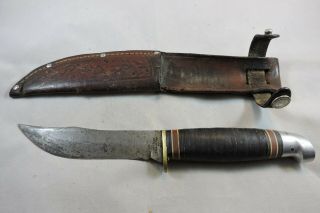 Vintage Western L66 U.  S.  A.  Fixed Blade Hunting Knife