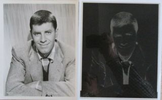 1954 Jerry Lewis,  Vintage,  Large 8 " X 10 " Photo Negative And 8 " X 10 " Photo