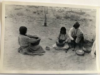 Hopi Pottery Makers Walpi Indian Village Arizona 1930s 5x7” Frashers Photo