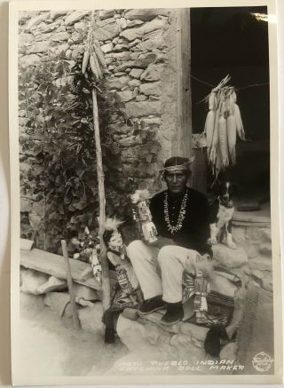 Hopi Pueblo Indian Kachina Doll Maker 5 X 7“ Vintage Frashers Photo