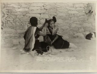 Hopi Indian Maiden Hair Squash Blossom Style 5 X 7“ Vintage Frashers Photo