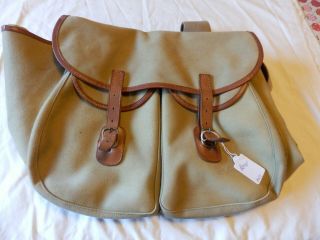 Vintage Brady Canvas Bag With Leather Trim & Liner 15 " X 13 " Approx.