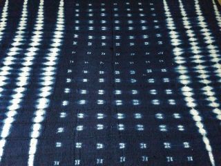 Authentic African Handwoven Indigo Mud Cloth From Mali Size 62 " X 42 "