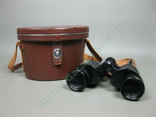 Vintage Nikon J - B7 Nippon Kogaku 7x35 Binoculars Tokyo Japan W/ Leather Case Nr
