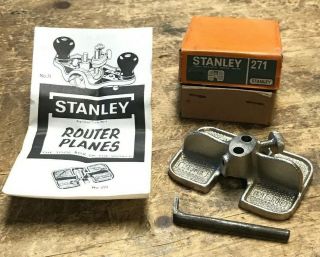 Stanley Router Plane No 271 With Box And Paperwork; Made In England