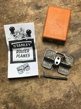 Stanley Router Plane No 271 with Box and Paperwork; Made in England 3