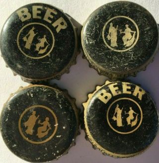 4 Diff.  North Carolina Tax Seal Beer Bottle Caps; Cork