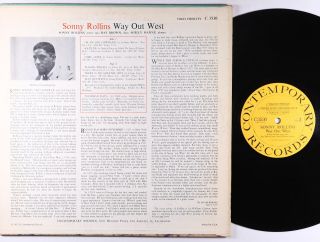Sonny Rollins - Way Out West LP - Contemporary - C3530 Mono DG VG, 2