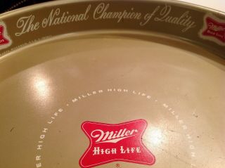 Vintage 13 " Miller High Life Beer Drink Serving Metal Tray