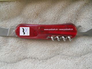 Retired Wenger Evo 63 Swiss Army Knife In Translucent Ruby - Police,  Rare