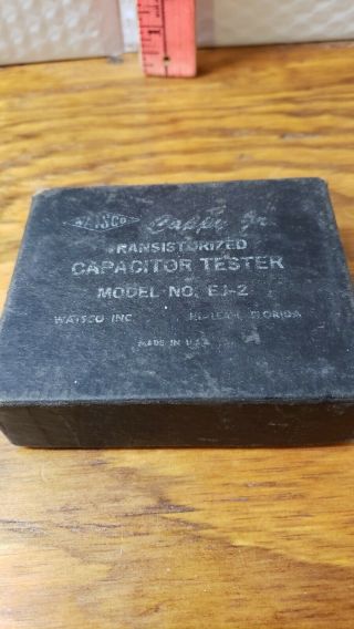 Watsco Ej - 2 Cappy Jr Capacitor Tester Vintage