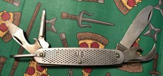 Vintage Camillus 1980 Military 4 Blade Usa Made Folding Survival Pocket Knife