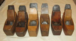 6 Antique Wooden Block Planes Old Woodworking Tool Planes Wood Planes