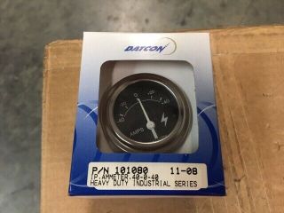 Nos Datcon Heavy Duty Industrial Ammeter Gauge 40 - 0 - 40 Amp,  P/n:101080