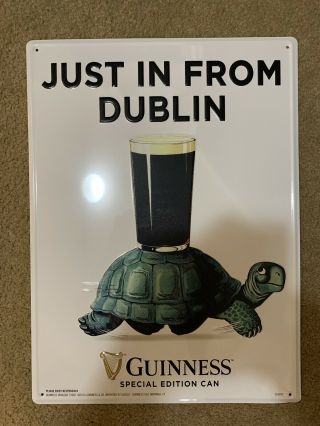 Guinness Beer Turtle Just In From Dublin Beer Tin / Tacker