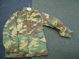 Us Army M - 65 Coat Field Jacket Military Camo Woodland Camouflage Bdu