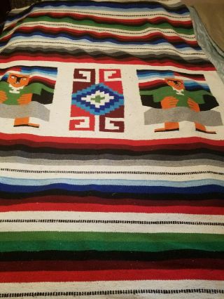 Native American Indian Blanket Very Unusual 6ft 9 " Long 53 Across