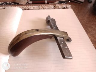 Antique Bookbinding Leather Cutting Edge draw gauge blade tool C.  S.  OSBORNE 73 2
