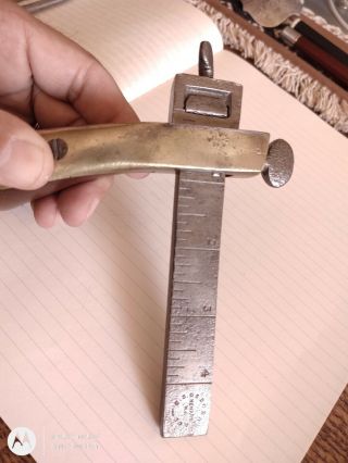 Antique Bookbinding Leather Cutting Edge draw gauge blade tool C.  S.  OSBORNE 73 3