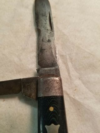 Vintage pocket Knife Schrade cut Co Walden NY Two Blade Pocket Knife 3