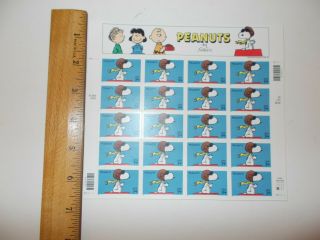 1 Sheet Peanuts Flying Ace Pilot Snoopy Stamp Usa Scott 3507 20 X.  34 Cents