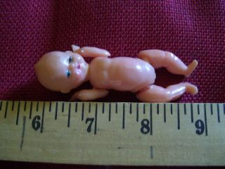 3 1/2 In.  Vintage Celluloid Baby Doll Made In Italy Jointed Collectibles Toys